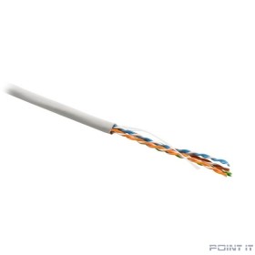 Hyperline UUTP4-C5E-S24-IN-LSZH-GY-305 (305 м) Кабель витая пара, неэкранированная U/­UTP, категория 5e, 4 пары (24 AWG), одножильный(solid), LSZH, нг(С)-HF, -20°C – +75°C, серый