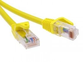 Патч-корд Netko СКС UTP4 cat.6, 5.0м, литой коннектор, желтый РАСПРОДАЖА