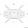 ONKRON M5 белый Для телевизоров диагональю 32"-60" Максимальная нагрузка: 36,4 кг VESA: 100x100, 200x100, 200x200, 200x300, 200x400, 300x300, 400x200, 400x300, 400x400 мм