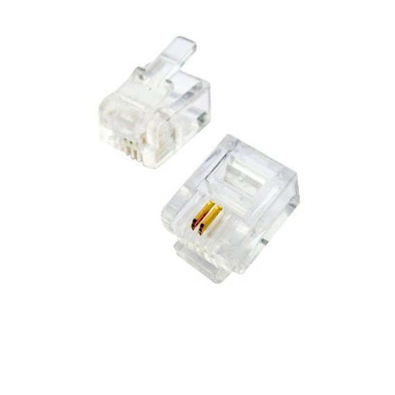 Коннектор RJ-11 Netko (6p2c), (нож с 2-мя зубцами), 100шт.