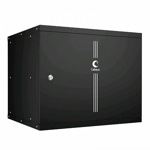 Cabeus WSC-05D-9U55/45m-BK Шкаф телекоммуникационный настенный 19 9U, серия LIGHT разборный, дверь металл, цвет черный