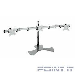 Cactus CS-VM-MP330S-AL серебристый Кронштейн для 3-х мониторов 15&quot;-24&quot; макс.8кг настольный наклон
