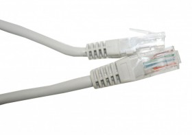 Патч-корд Netko СКС UTP4 cat.6, 5.0м, литой коннектор, серый