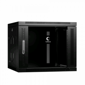  					Шкаф телекоммуникационный настенный 19 9U 600x600x501mm (ШхГхВ) дверь стекло, цвет черный (RAL 9004)				 