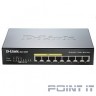 D-Link DGS-1008P/E1A Неуправляемый коммутатор с 8 портами 10/100/1000Base-T (4 порта PoE 802.3af/at, PoE-бюджет 80 Вт)