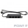 5bites PDU410A-10 Блок розеток 4S / AL / 1U / 10" / 2M*3G*1.5MM2 / VDE