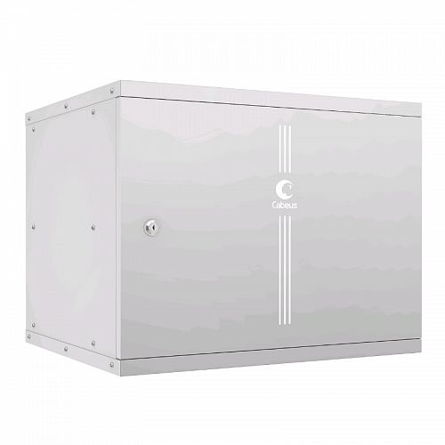 Cabeus WSC-05D-9U55/45m Шкаф телекоммуникационный настенный 19 9U, серия LIGHT разборный, дверь металл, цвет серый