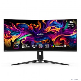 Монитор MSI 34&quot; MAG 341CQP QD-OLED {QD-OLED 3440x1440  175Hz 0.03ms 178/178 250cd 1500000:1 Curved 2xHDMI DisplayPort USB-C USB}