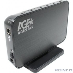Мобил рек AgeStar 3UB3A8-6G (Black), usb3.0 to 3,5&quot;hdd SATA алюминий 