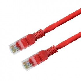 Патч-корд Netko СКС UTP4 cat.6a, 0.5м, литой коннектор, красный