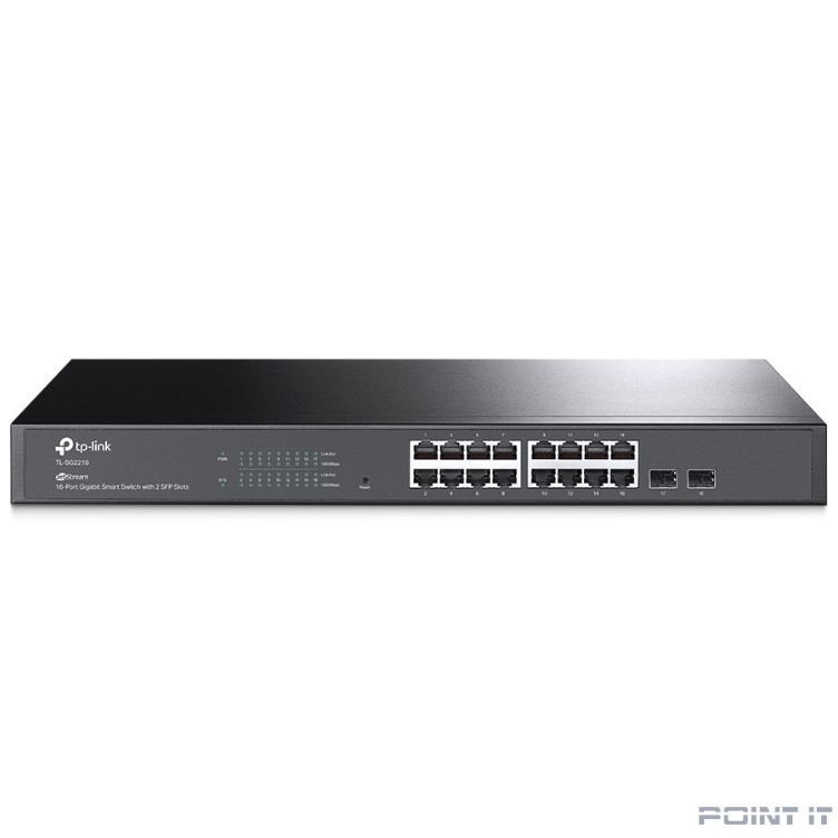 TP-Link SG2218 Коммутатор JetStream линейки Smart с 16 гигабитными портами RJ45 и 2 портами SFP